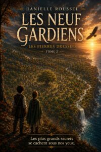 Couverture du roman illustré Les Neuf Gardiens – Tome 2 : Le Secret du Dragon, de Danielle Roussel. Hector et Séraphine poursuivent leur aventure au cœur de Clairbois.