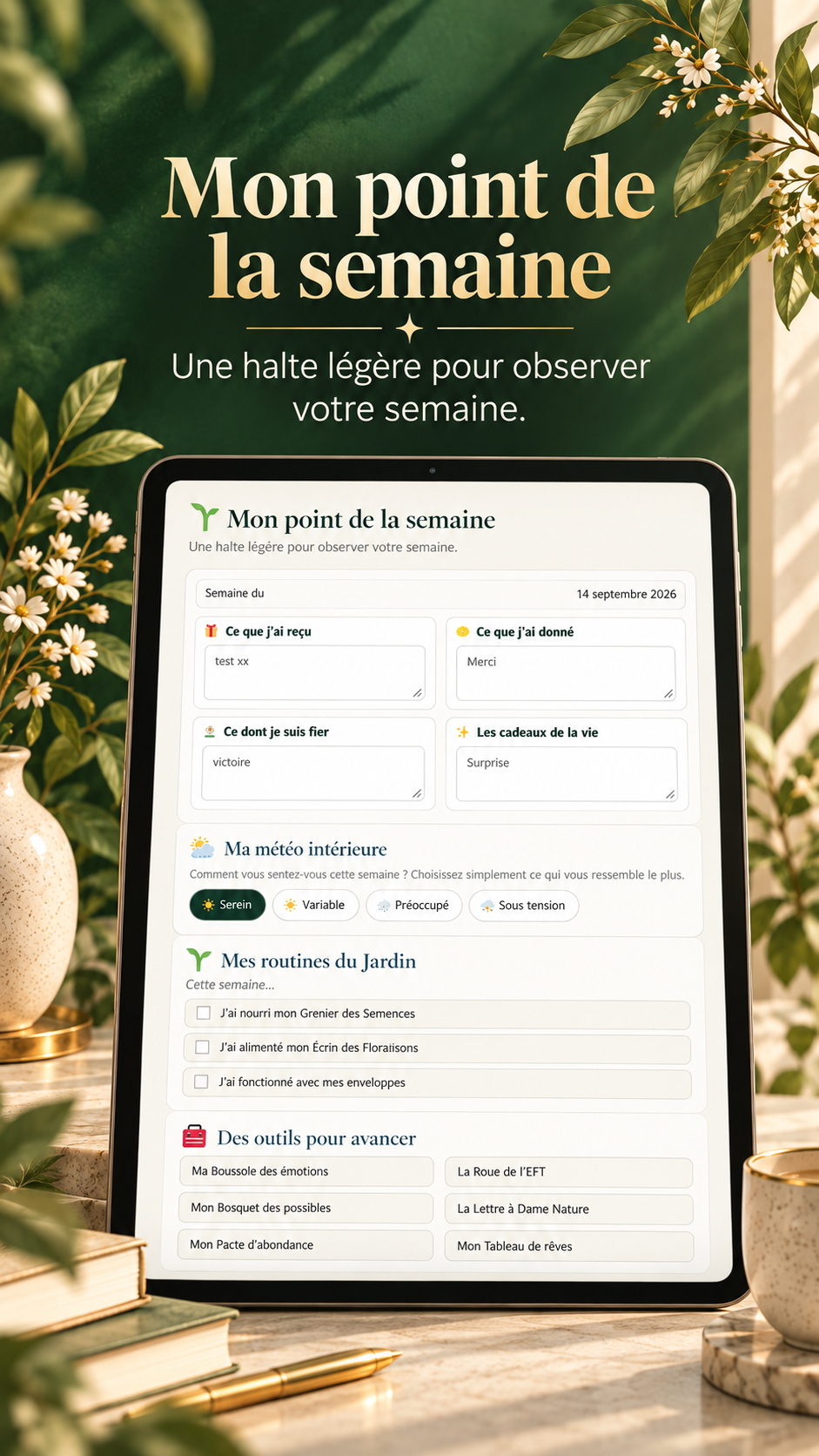 Votre point de la semaine