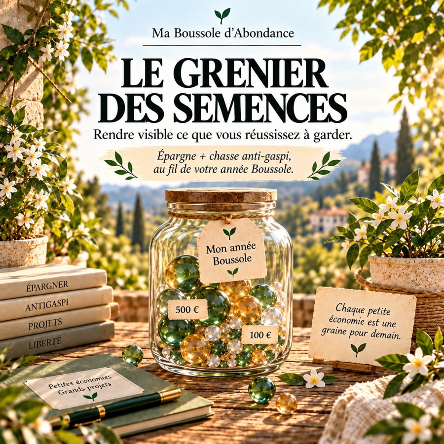 Le Grenier des semences : un grand vase de billes pour rendre visible ce que vous réussissez à garder au fil de l'année